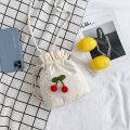 Girl Flower Bucket Bag Foreign Style Versatile Casual Shoulder Messenger Bag For Women Print Handbags Small Capacity Purse
