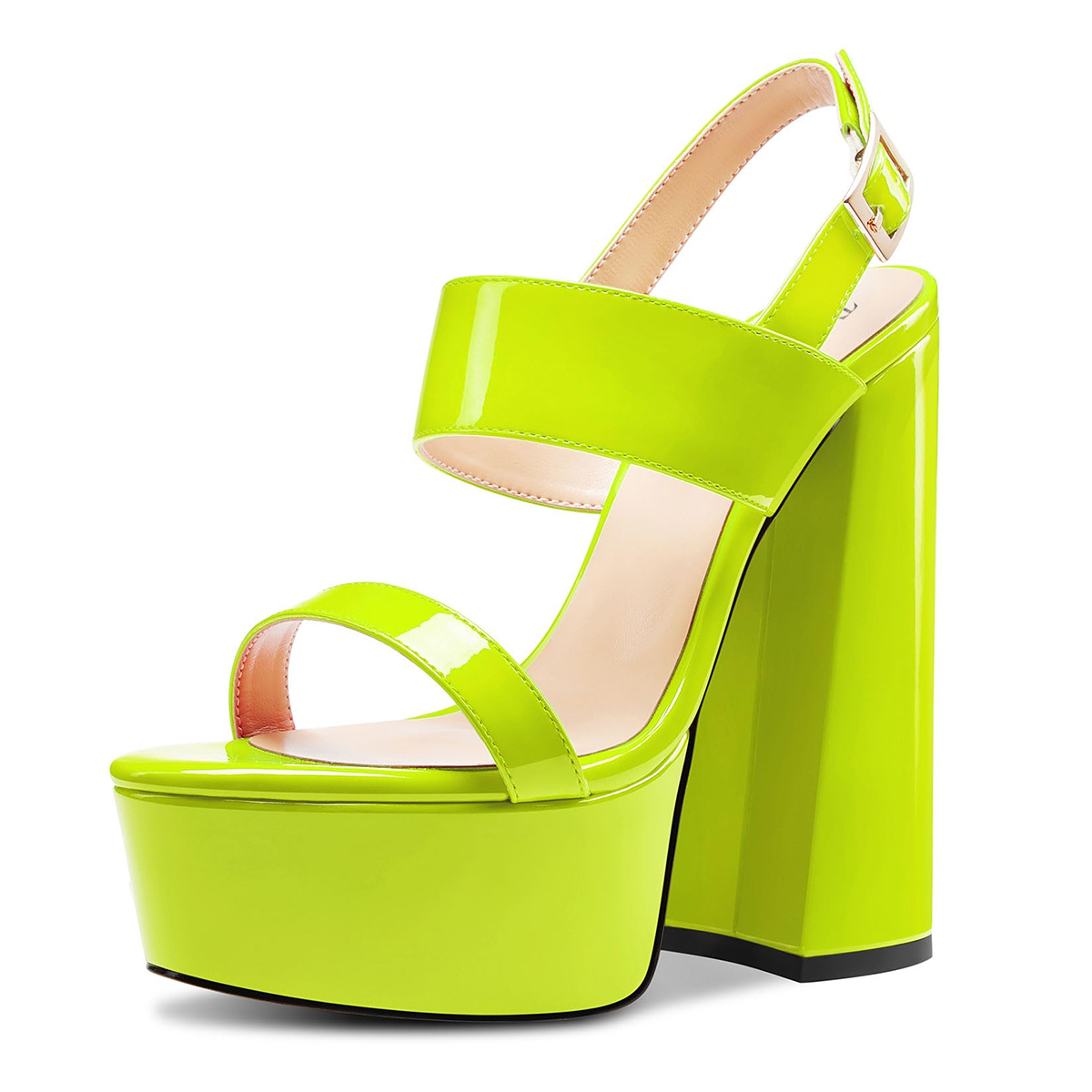 women yellow heeled sandals