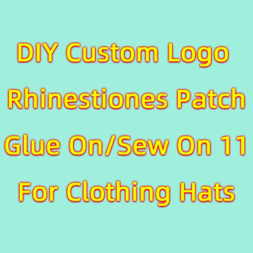 3D Rhinestiones Brand Logo Patches Iron on Letters Badges Stickers DIY Glue on Flat Back Resin Crystal Rhinestone Stone Crafts