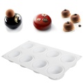 8 Cavity Round Shape Cake Mold For Baking Dessert Ice-Creams Mousse Chocolate Truffle Candy and Gummy Mold