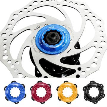Bicycle Center lock To 6-Hole Adapter Mountain Bike Hub Center Lock Conversion 6 Bolt Disc Brake Rotor Bicycle Accessories