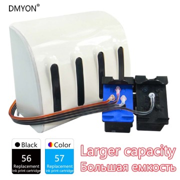 DMYON Compatible for Hp 56 57 Continuous Ink Supply System 7150 7260 7350 7450 7550 7660 7755 7760w 7960w Printer Ink Cartridge