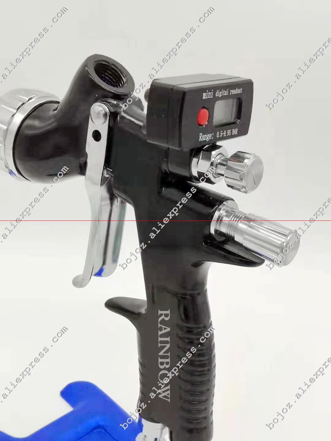 Air pneumatic gun GTI pro lite painting gun TE20/T110 1.3 nozzle air spray gun water based with Mini digital Air regulator Gauge