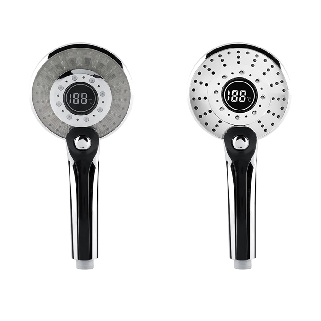 LED Shower Head Digital Temperature Control Rain Bath Head Showers Sprayer Filter For Water Spraying Mode Bathroom Accessories