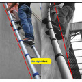 High Quality Thickening Aluminium Alloy Herringbone Ladder Portable Household 9+9 Steps Telescopic Ladders (2.55M+2.55M)