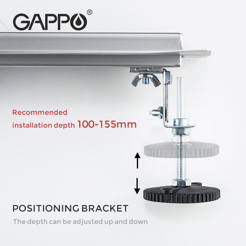 GAPPO Shower Floor drain 304 stainless steel shower floor drain long Linear drainage drain for hotel bathroom kitchen frool