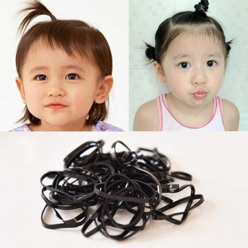 300 Pcs/pack Transparent Black Rubber Band Girls Elastic Hair Band Tie Rope Hair Accessories Bind Stay Hair Style Tools Headwear