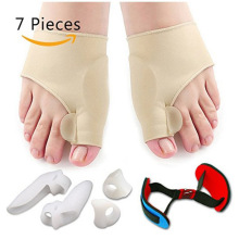 7Pcs=1Set Big Bone Hallux Valgus Corrector Orthotics Feet Care Toe Separators Correction Pedicure Socks Bunion Straightener