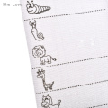 Chzimade 100pcs Animal Pattern Washable Iron on Name Labels Garment Fabric Tags Marker Set for Clothes Sewing