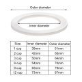 Milky White Flexible Washer Gasket Ring For Moka Pot Silicone Seal Espresso HG4840-HG4843