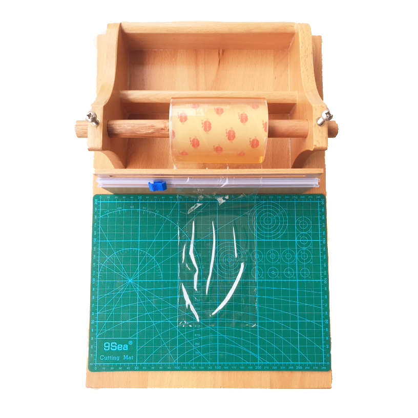 Wooden Soap Kits Wrapping Tool Packaging Machine DIY With Cutting Mat Soap Wrap Stand