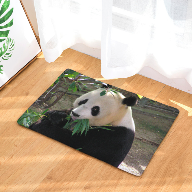 Panda Doormat Bath Kitchen Carpet Decorative Anti-Slip Mats Room Car Floor Bar Rugs Door Home Decor Gift