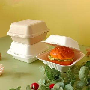 Sugarcane Biodegradable Bagasse Hamburger Takeaway Box