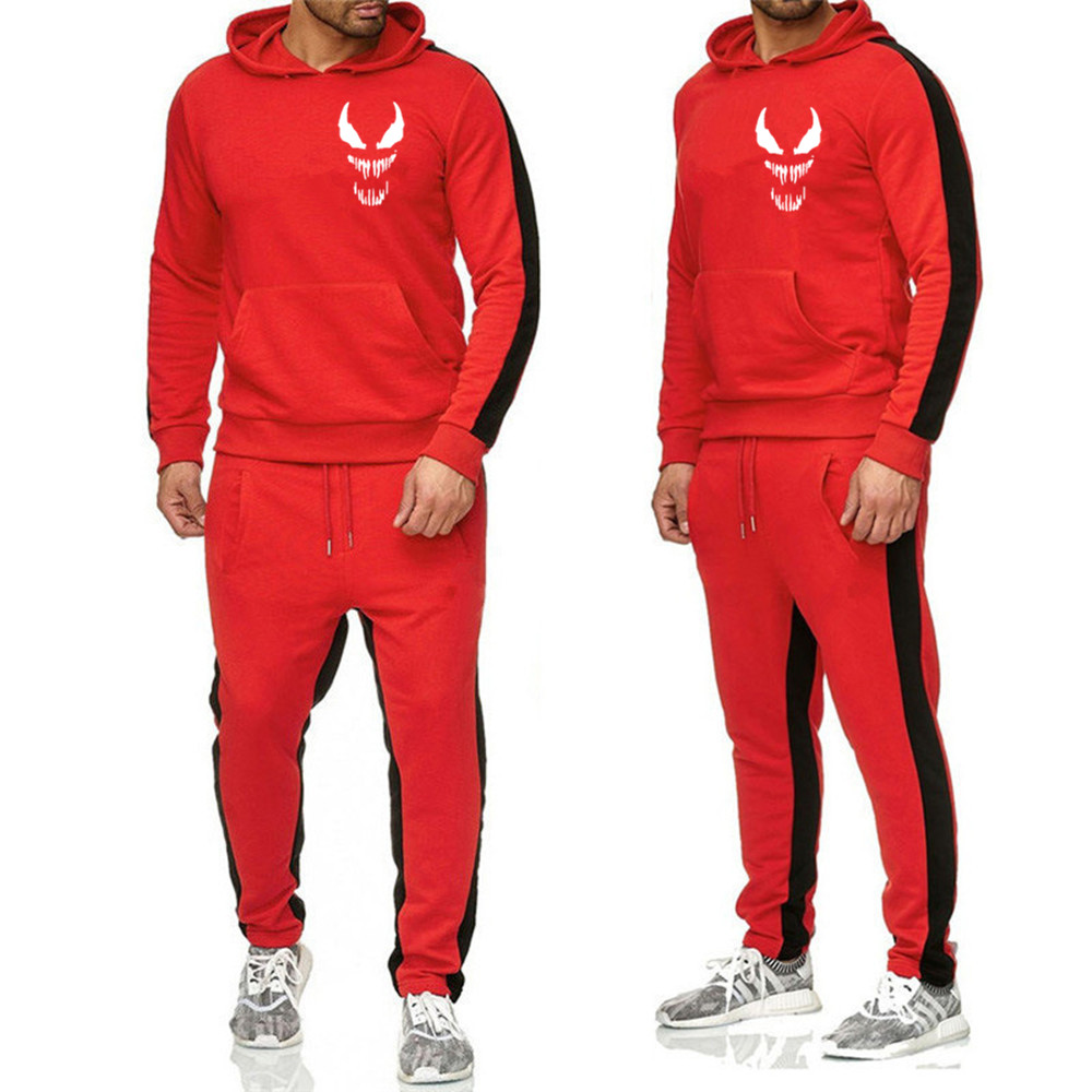 New 2019 Running Sets Men Hoodies+Pants Sport Suits Sportswear Set Fitness Training Gym Tracksuit Pocket Jogging Suit