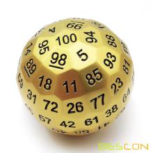 Bescon Solid Metal 100 Sided Dice, Game Dice D100, Giant Polyhedral Metal 100 Sides Dice 50MM in Diameter (1.97in)