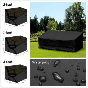 Garden Bench Dustproof Cover Waterproof Breathable Outdoor Bench Seat Cover Black Outdoor Furniture Cover UV Protection Useful