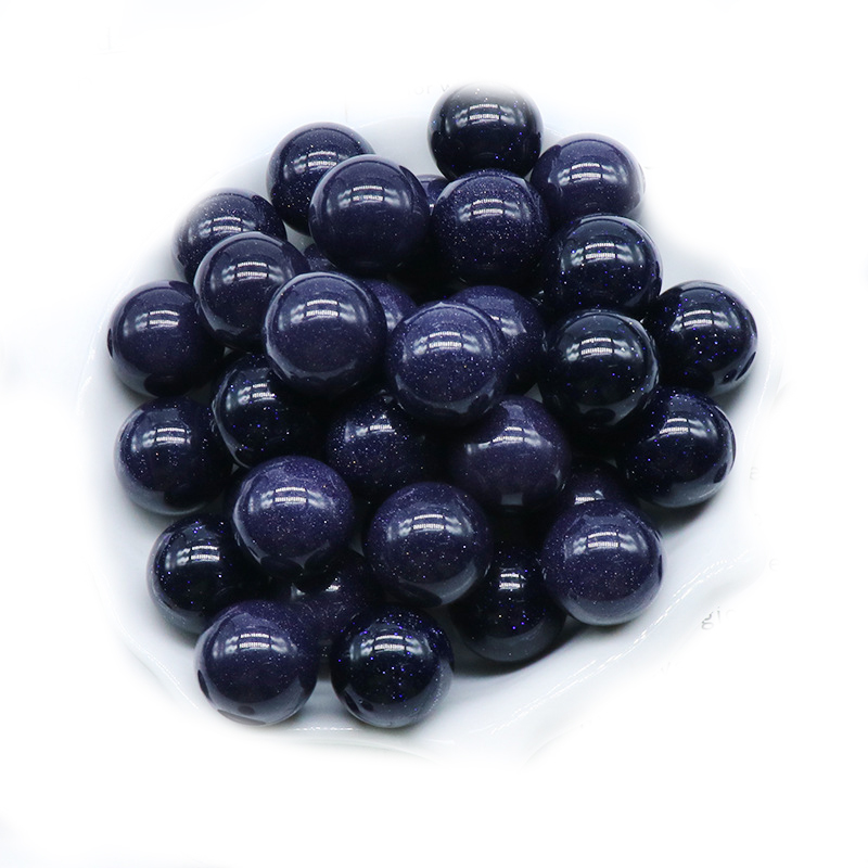 Blue Sandstone 8MM Stone Balls Home Decoration Round Crystal Beads