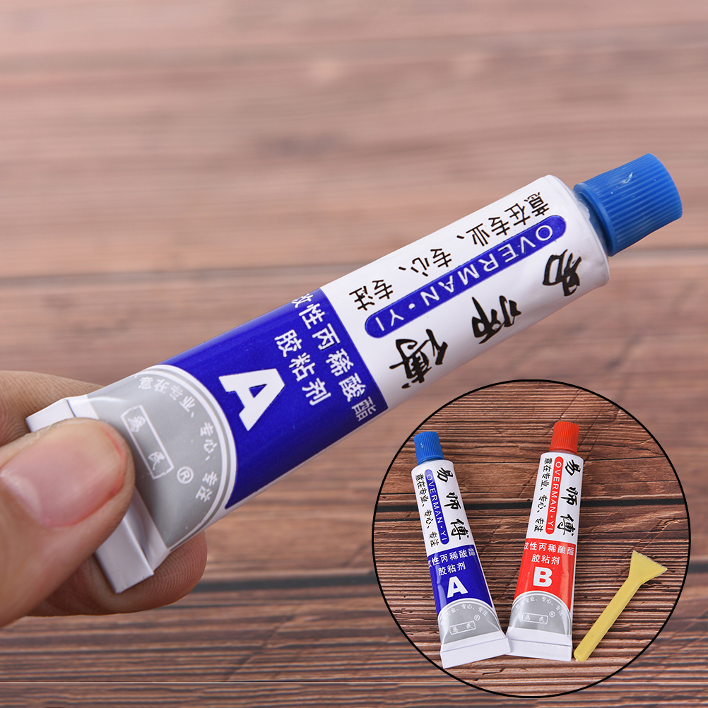 Peerless New 2PCS AB Super Liquid Glue for Glass Metal Ceramic Stationery Office School Supplies Epoxy Resin Contact Adhesive