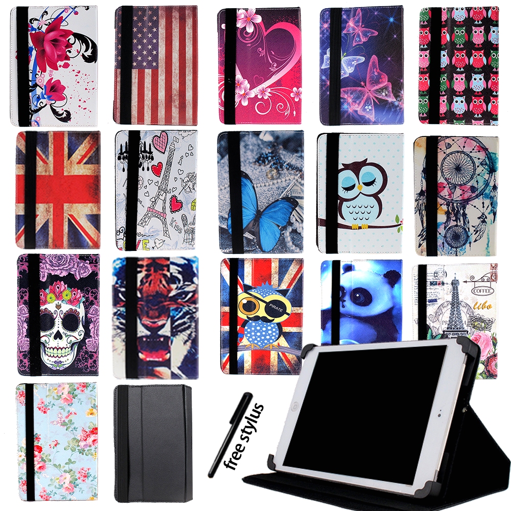 Universal Tablet Case for Apple IPad 1/2/3/4/5/6/7/mini 1/2/3/4/5/Air 1/2/3/Pro Ultra-thin Leather Tablet Cover Case+Free Stylus