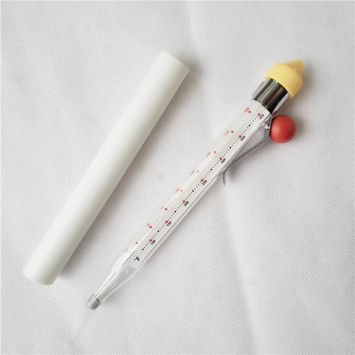 Glass Candy Instant Read Deep Fry Thermometer with Clip