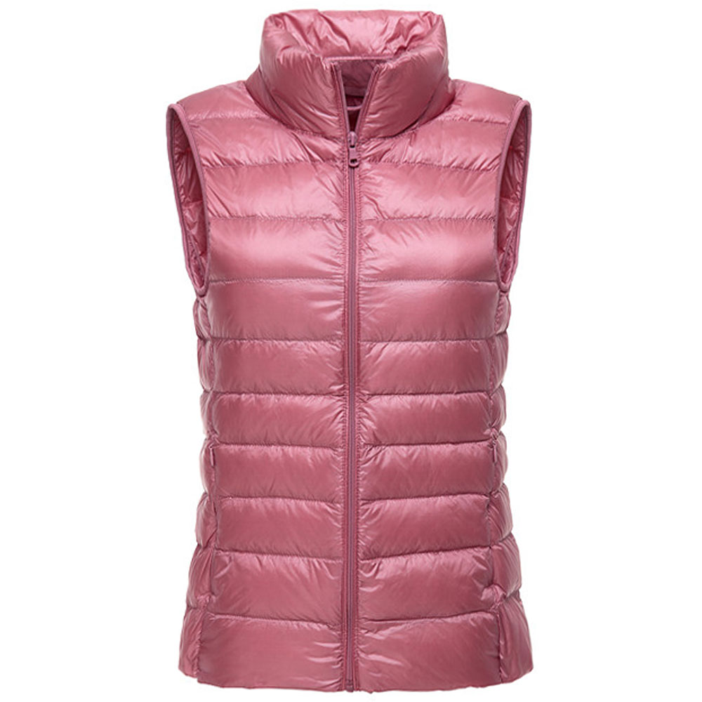 Packable Ultra-light Sleeveless Women's Winter Down Jacket White Duck Feather Warm Waistcoat Down Vest Outerwear Coats for Woman