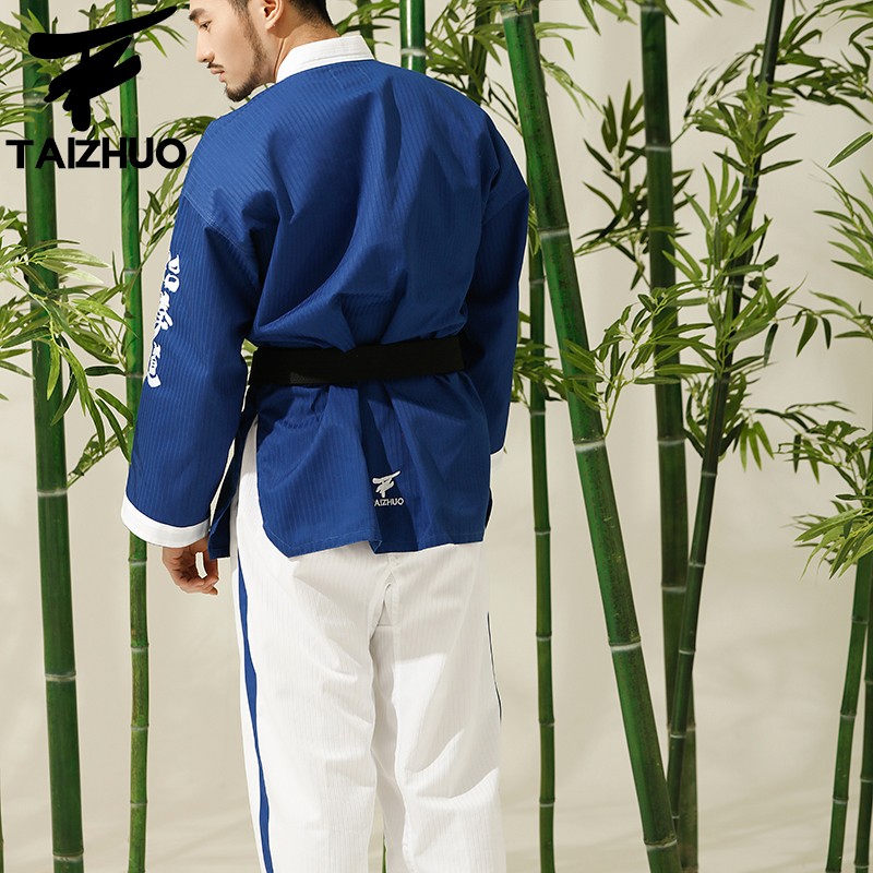 New Adult Male Female taekwondo uniform with embroidery WTF Approved Taekwondo dobok Suit for sale unisex promotional design