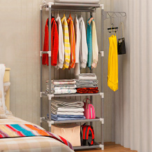 Hot Sale Simple Metal Iron Coat Rack Floor Standing Clothes Hanging Storage Shelf Clothes Hanger Racks Bedroom Furniture
