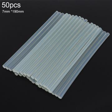 50pcs/lot 7mmx190mm Transparent Hot-melt Gun Glue Sticks Gun Adhesive DIY Tools for Hot-melt Glue Gun Repair Alloy Accessories