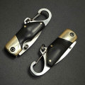 Mini folding Knife Stainless Steel with carabiner hanging buckle hike Outdoor Camp Survive kit portable Pocket tool