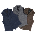 S-5xl Mens Suits Vests Winter Male Vusiness Blazer Waistcoats For Wedding Single-Breasted Button Solid V-Neck Top Clothes C98