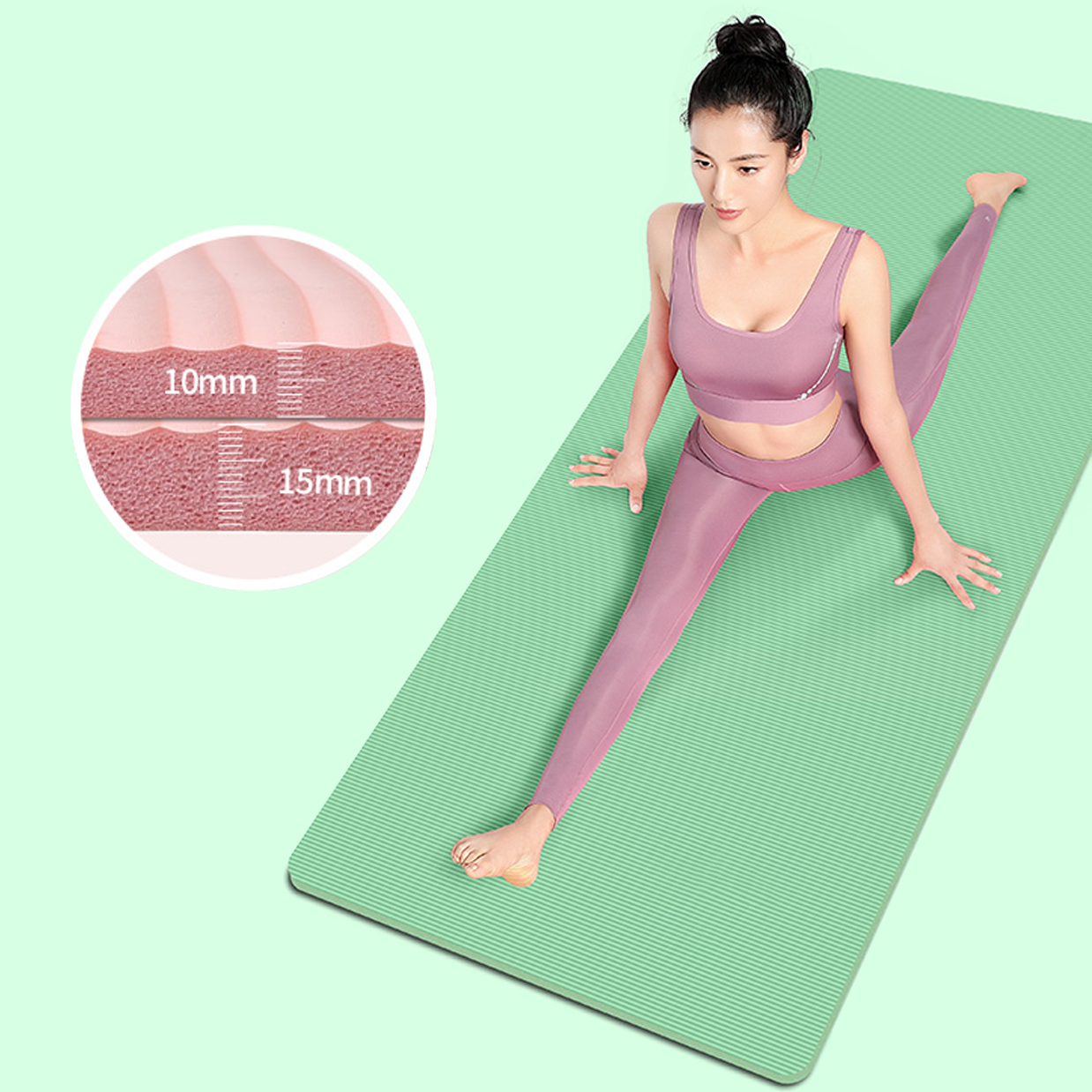 15MM Extra Thick Yoga Mat Anti-skid Sports Fitness Mat NBR Comfort Foam Yoga Matt For Exercise Yoga Pilates Gymnastics Pad Mats