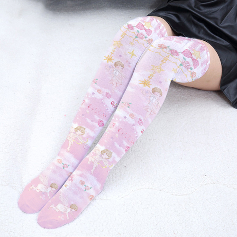 Fashion Japanese Lolita Velvet Stockings Over Knee Sexy Thigh stocking Cute Novelty Stockings Cosplay Clothes 5SW41