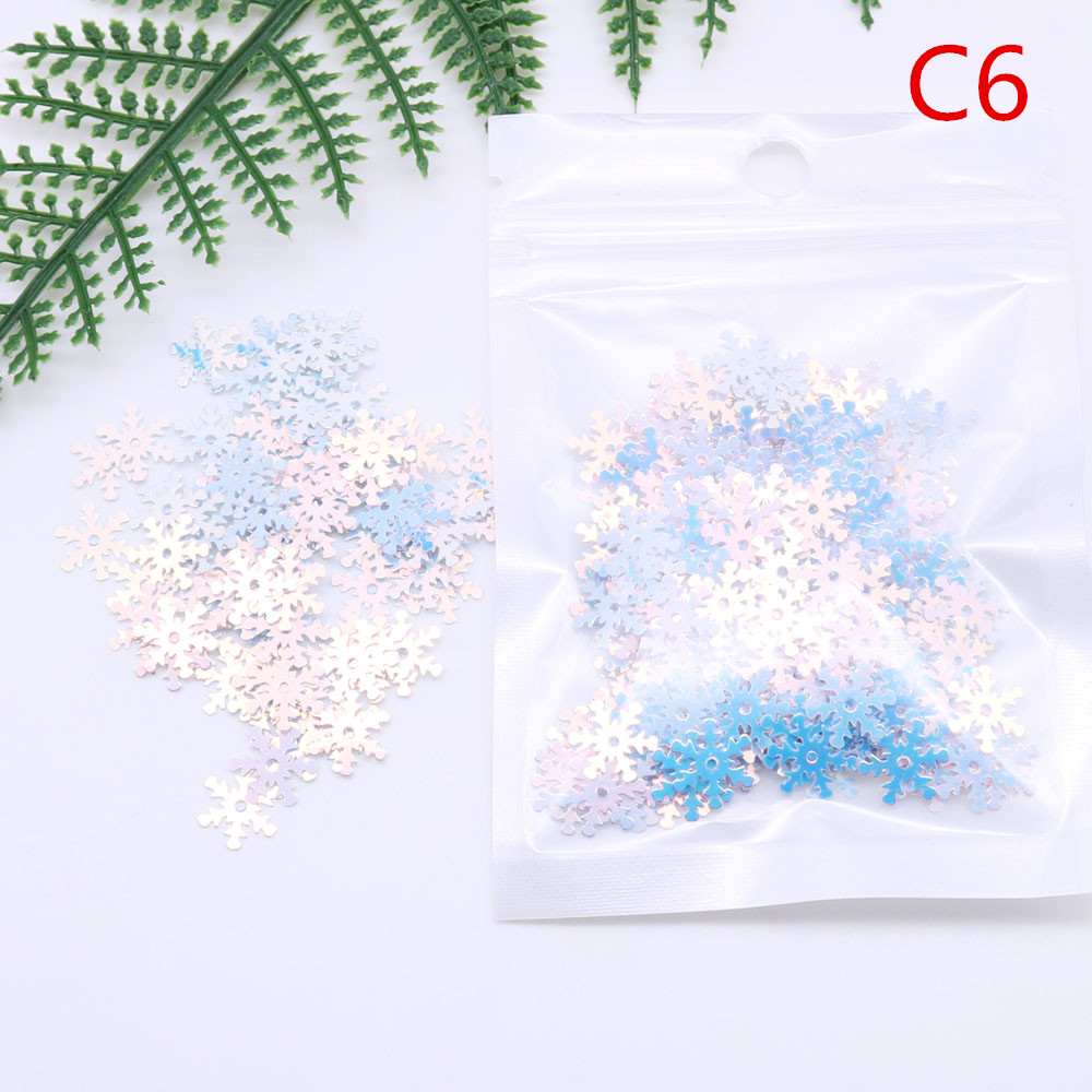 10mm Snowflake Pvc Sequins Christmas Dress Slime Mobile Phone Shell Filled With Diy Accessories Clothing Materials Accessories