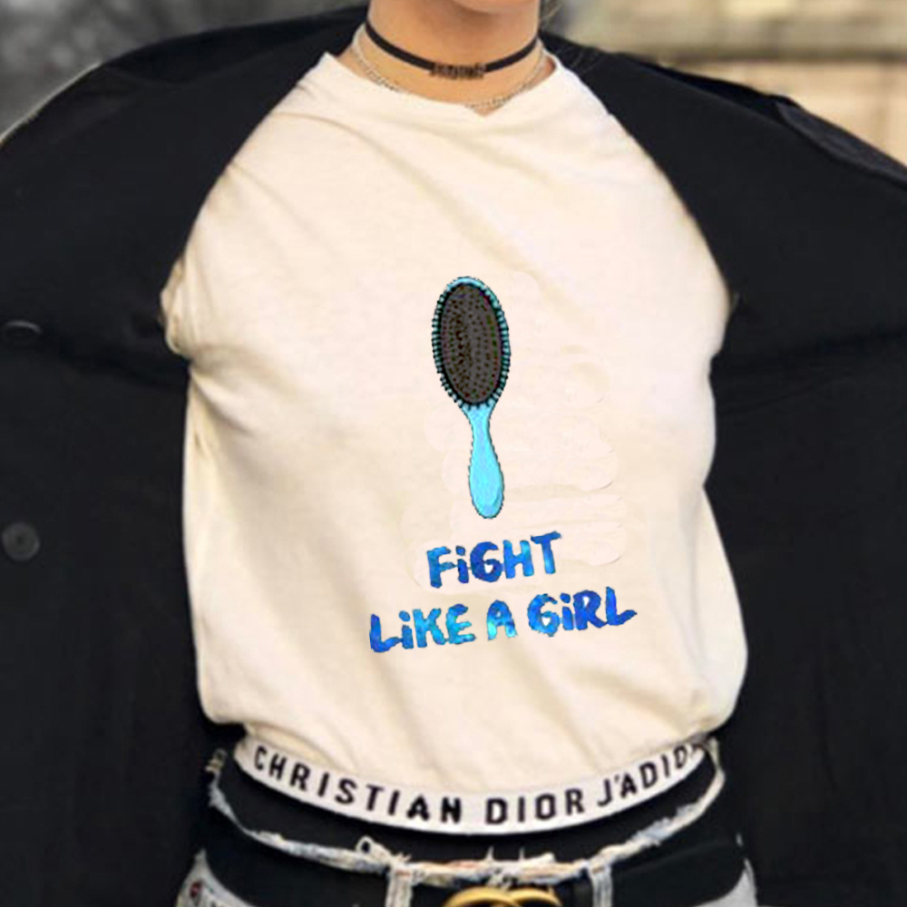 Feminist Fight Like A Girl Harajuku Letters Printed T Shirt Women Ullzang Cotton T-shirt Feminism Tshirt Tops Tee