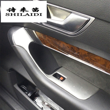 Car styling door armrest panel cover Stickers trim for Audi A6 C5 C6 window glass lift button frame decal strip Auto Accessories