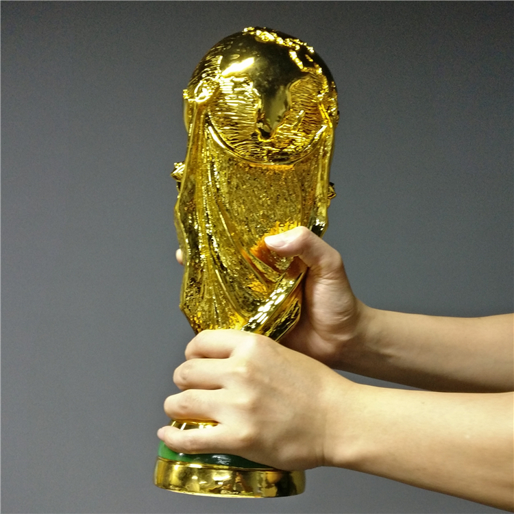 2018 france edition Europe Golden Color Resin World Cup Football Champion trophy Souvenir Mascot Toy for soccer fans Souvenir