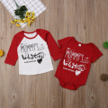 2019 Brand New Brother Valentine Romper/Shirt Family Matching Tops Clothes Outfits Mommy's Valentine Letter Print Casual Clothes