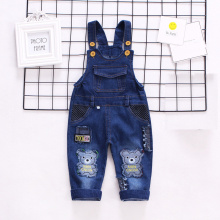 IENENS 1-3Y Baby Overalls Boys Girl Jeans Dungarees Toddler Infant Denim Long Pants Kids Boy Jeans Jumpsuit Children Trousers