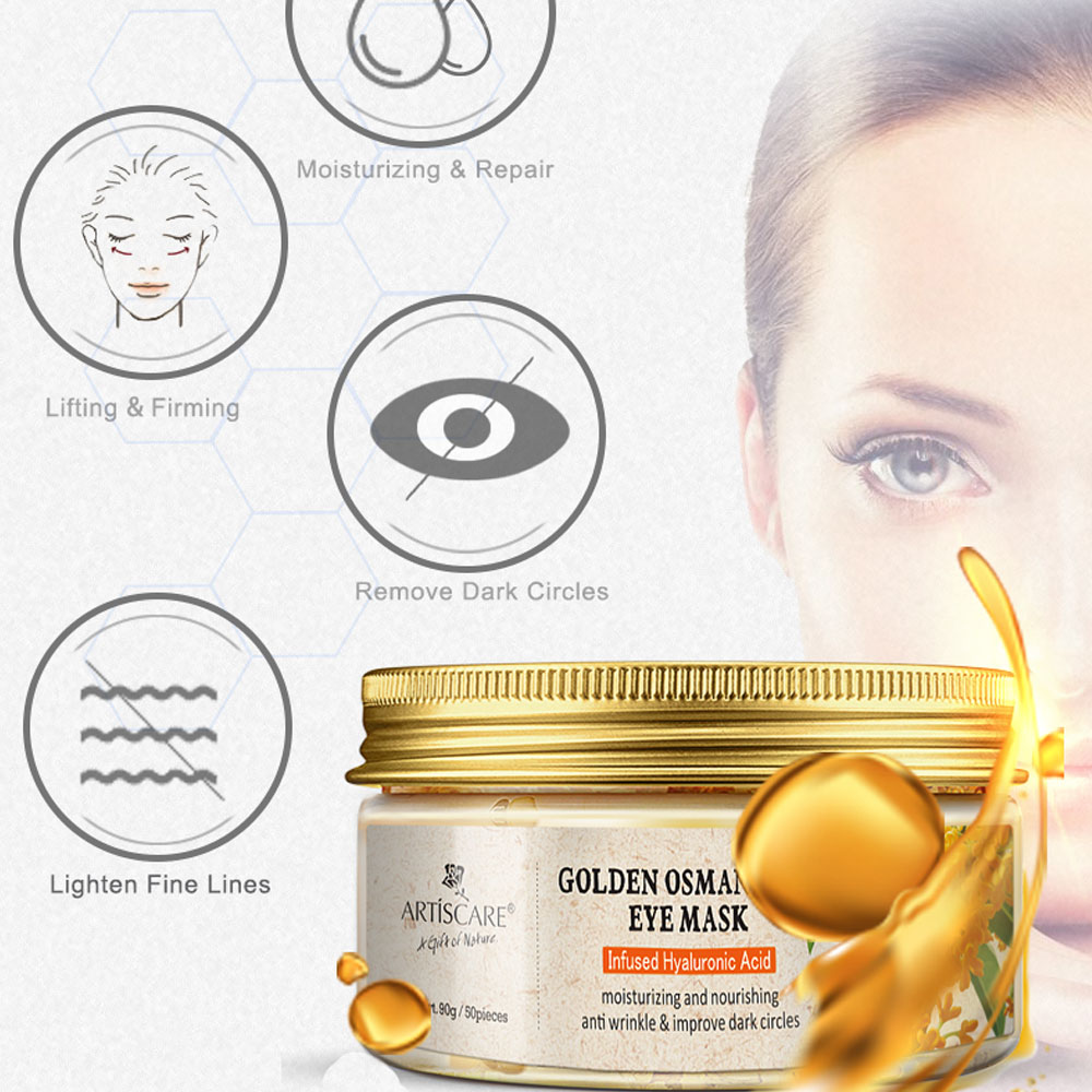 ARTISCARE Gold Osmanthus/ Black Pearl Crystal Collagen Eye Patches Improve Dark Circles Anti Wrinkle Eye Bag Sleeping Eye Mask