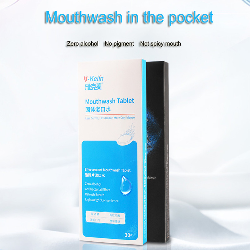 Y-kelin Mouthwash Tablet 30 tabs Fresh Breath Oral hygiene mouthwash bad breath remover teeth whitening