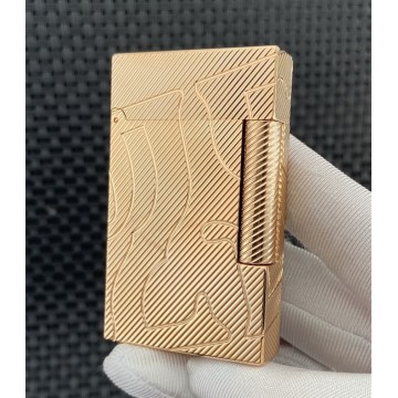 S.T Memorial D upont lighter Bright Sound! New With the Box and Adapter Serial number Rose Gold TL56