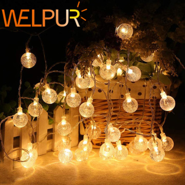 Holiday Light Chain Ball LED String Lighting 10M 20M 220v Lamp Bulb Light String Waterproof Outdoor Wedding Christmas Led String