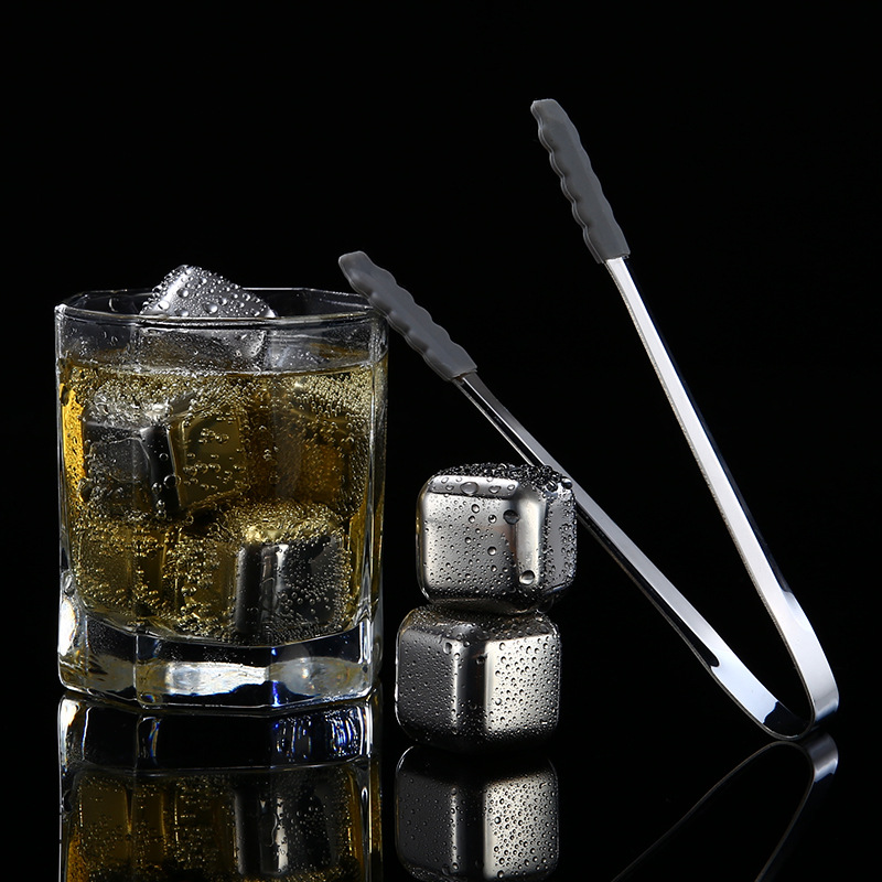 Stainless Steel Whiskey Stone Ice Cubes Reusable Chilling Stones for Whisky Wine Keep Your Drink Cold Longer Bar Tool Sets