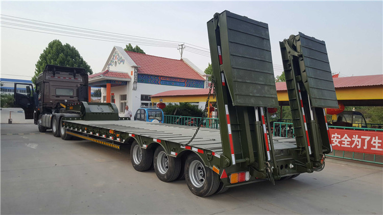 13m transport cargo Low Bed Semi Trailer