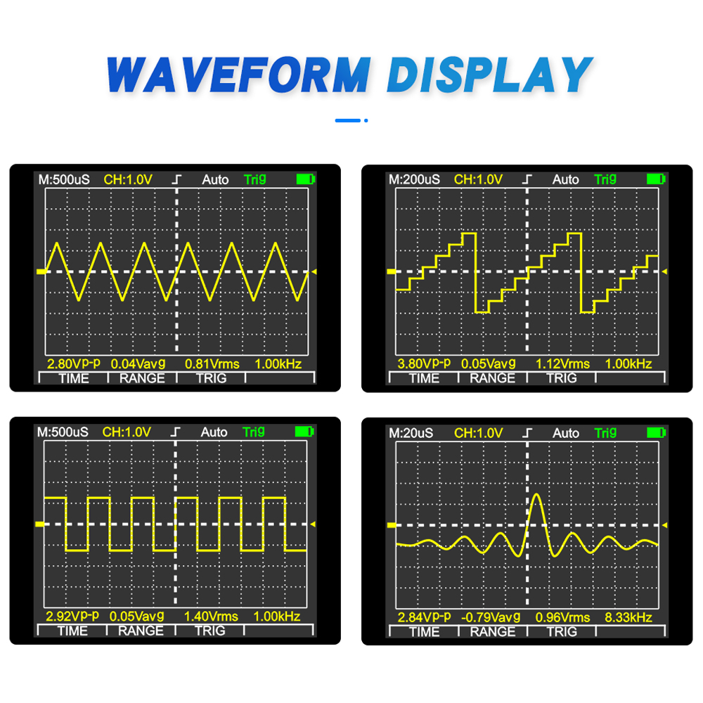 2.4" Color Screen 1MHz Bandwidth 2.5Msps Sampling Rate High Definition Intelligent Graphical Digital Oscilloscope Multimeter
