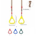 Kids Outdoor Indoor Multifunction Adult Wood Trapeze Swing with Plastic Rings Funny Game Toys For Chhildren Sport Birthday Gift