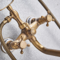 Senlesen Bathtub Faucet Antique Brass Cold and Hot Water Mixer Torneira Da Bacia Double Handles Bathroom Tap