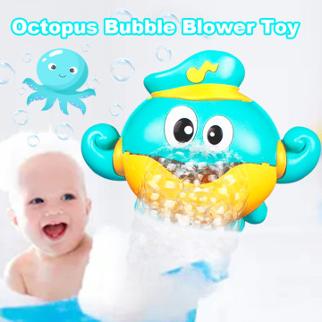 Octopus Automatic Bubble Maker Machine Bubble Machine Music Bath Toy for Baby Kids Outdoor Swimming Bathtub Soap Machine