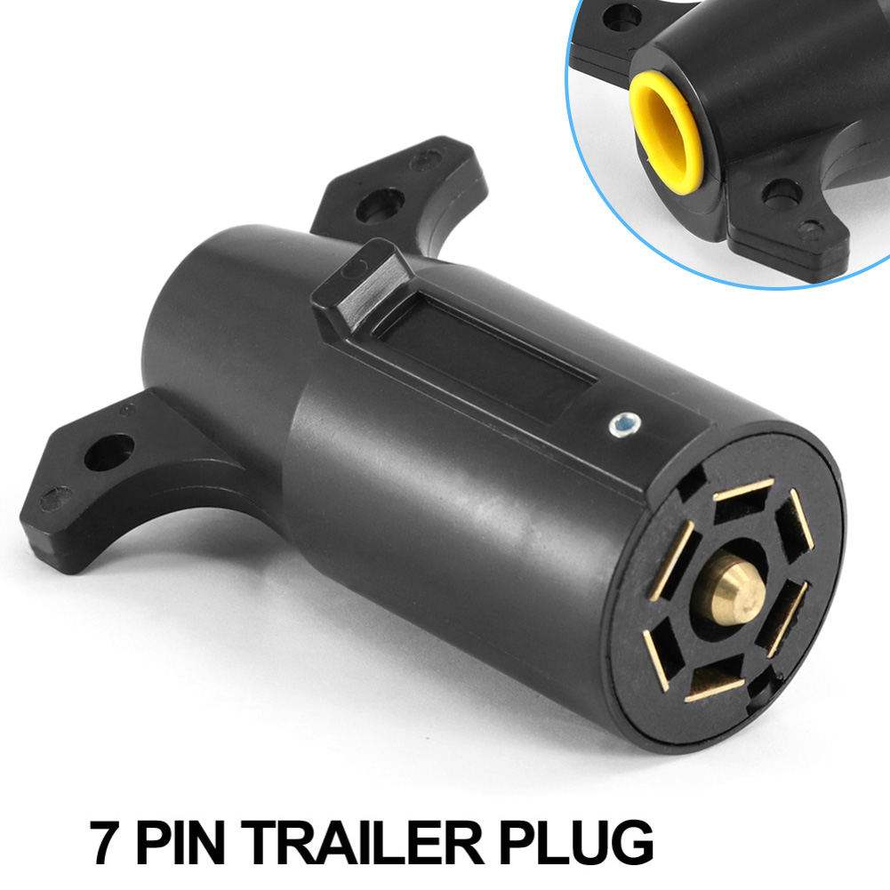 7-hole Trailer Plug Blade Circular Connector RV Parts 12V Towbar Tow-trailer End Supply for Your Caravan, Trailer, and Truck.