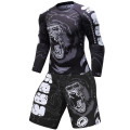 New Men Tracksuit Sports Suit Gym Fitness Compression Clothes Running Jogging Sport Wear Exercise Workout MMA Rashguard Set